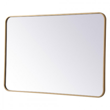 Elegant Wall Mirror - Brass, L 40" (MR802740BR)