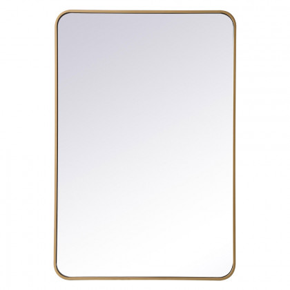 Elegant Wall Mirror - Brass, L 40" (MR802740BR)