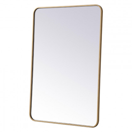 Elegant Wall Mirror - Brass, L 40" (MR802740BR)