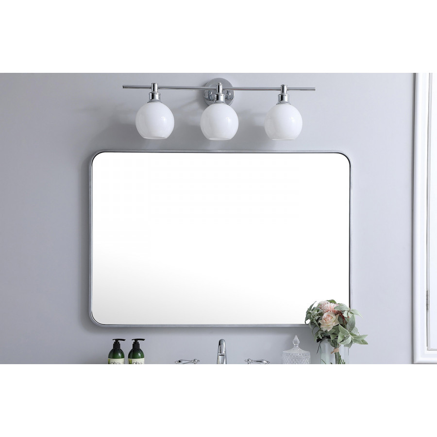 Elegant Wall Mirror - Silver, L 40" (MR802740S)