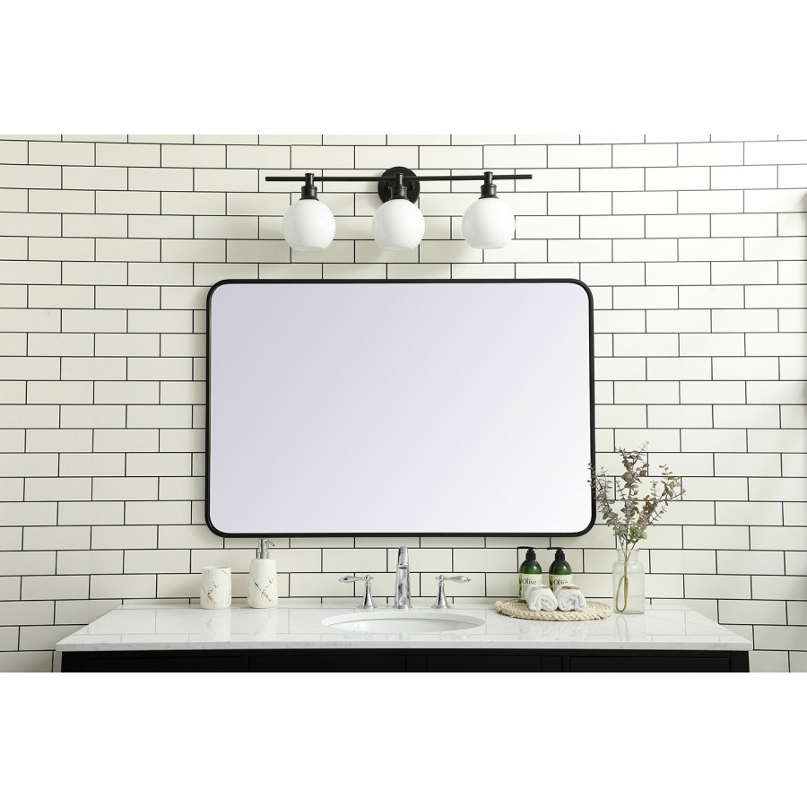 Elegant Wall Mirror - Black, L 42" (MR802842BK)