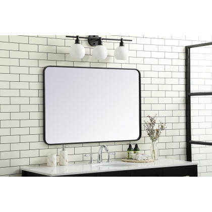 Elegant Wall Mirror - Black, L 42" (MR802842BK)