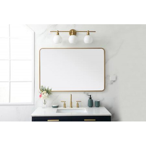 Elegant Wall Mirror - Brass, L 42" (MR802842BR)