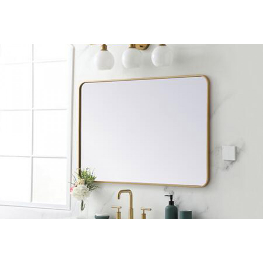 Elegant Wall Mirror - Brass, L 42" (MR802842BR)