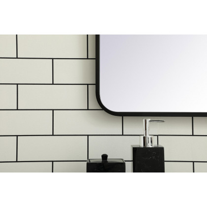 Elegant Wall Mirror - Black, L 36" (MR803036BK)