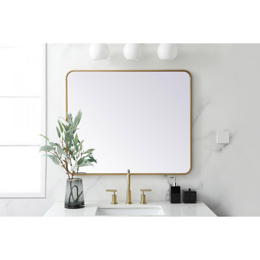 Elegant Wall Mirror - Brass, L 36" (MR803036BR)