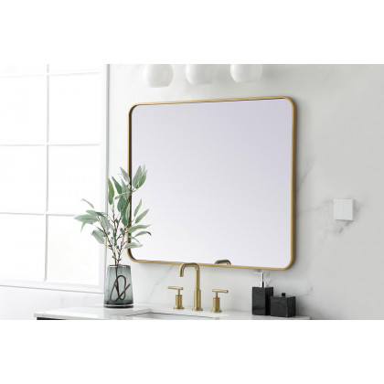 Elegant Wall Mirror - Brass, L 36" (MR803036BR)