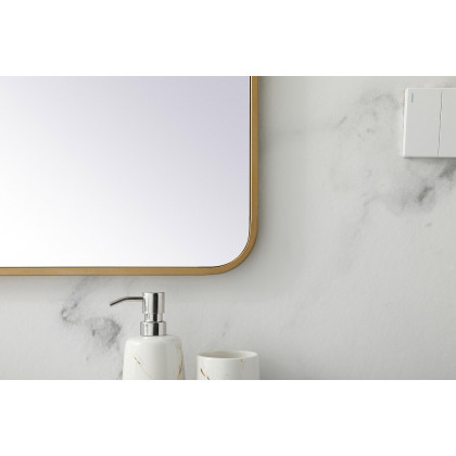 Elegant Wall Mirror - Brass, L 36" (MR803036BR)