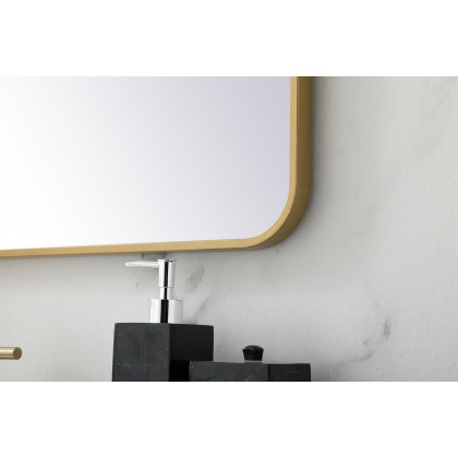 Elegant Wall Mirror - Brass, L 36" (MR803036BR)