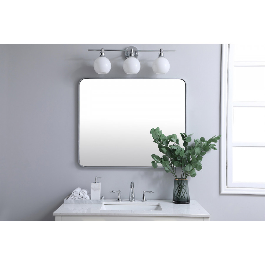 Elegant Wall Mirror - Silver, L 36" (MR803036S)