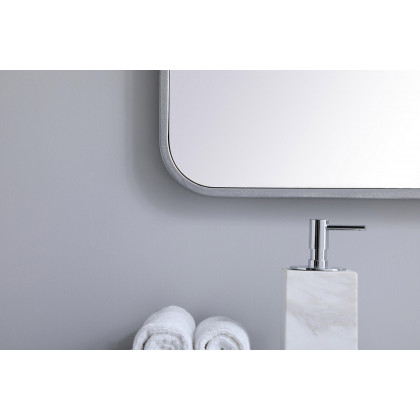 Elegant Wall Mirror - Silver, L 36" (MR803036S)