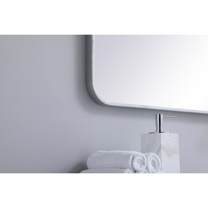 Elegant Wall Mirror - Silver, L 36" (MR803036S)