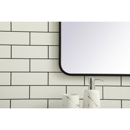 Elegant Wall Mirror - Black, L 40" (MR803040BK)