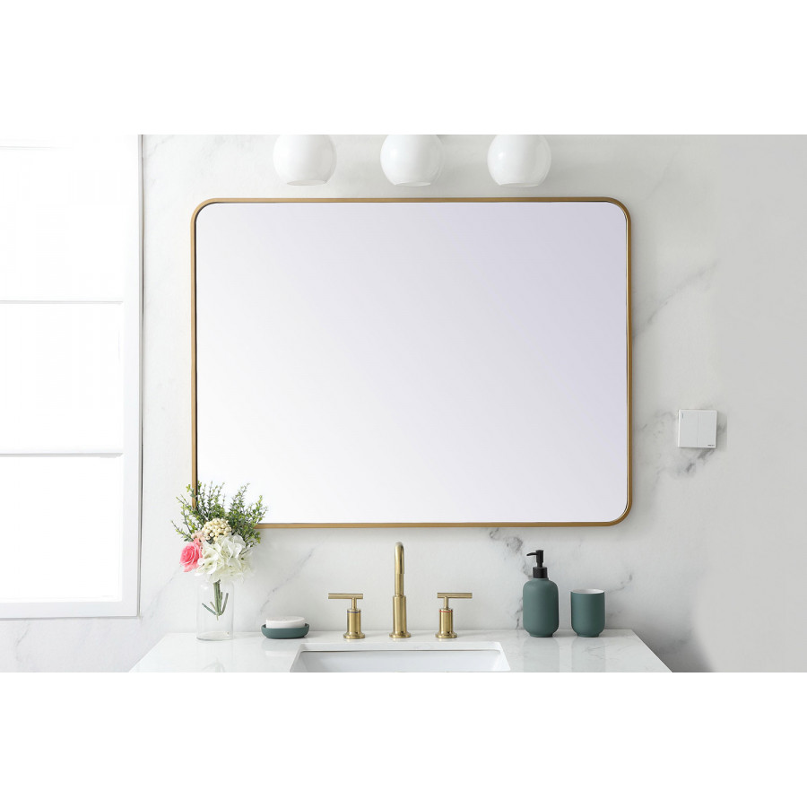 Elegant Wall Mirror - Brass, L 40" (MR803040BR)