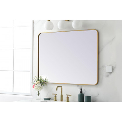 Elegant Wall Mirror - Brass, L 40" (MR803040BR)