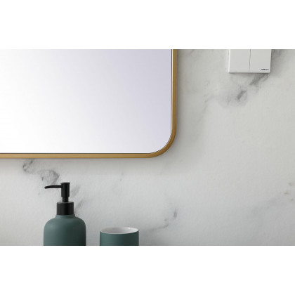 Elegant Wall Mirror - Brass, L 40" (MR803040BR)