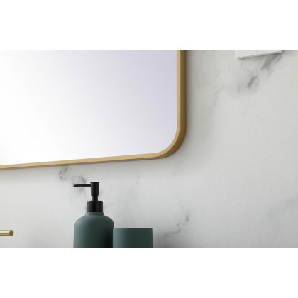 Elegant Wall Mirror - Brass, L 40" (MR803040BR)