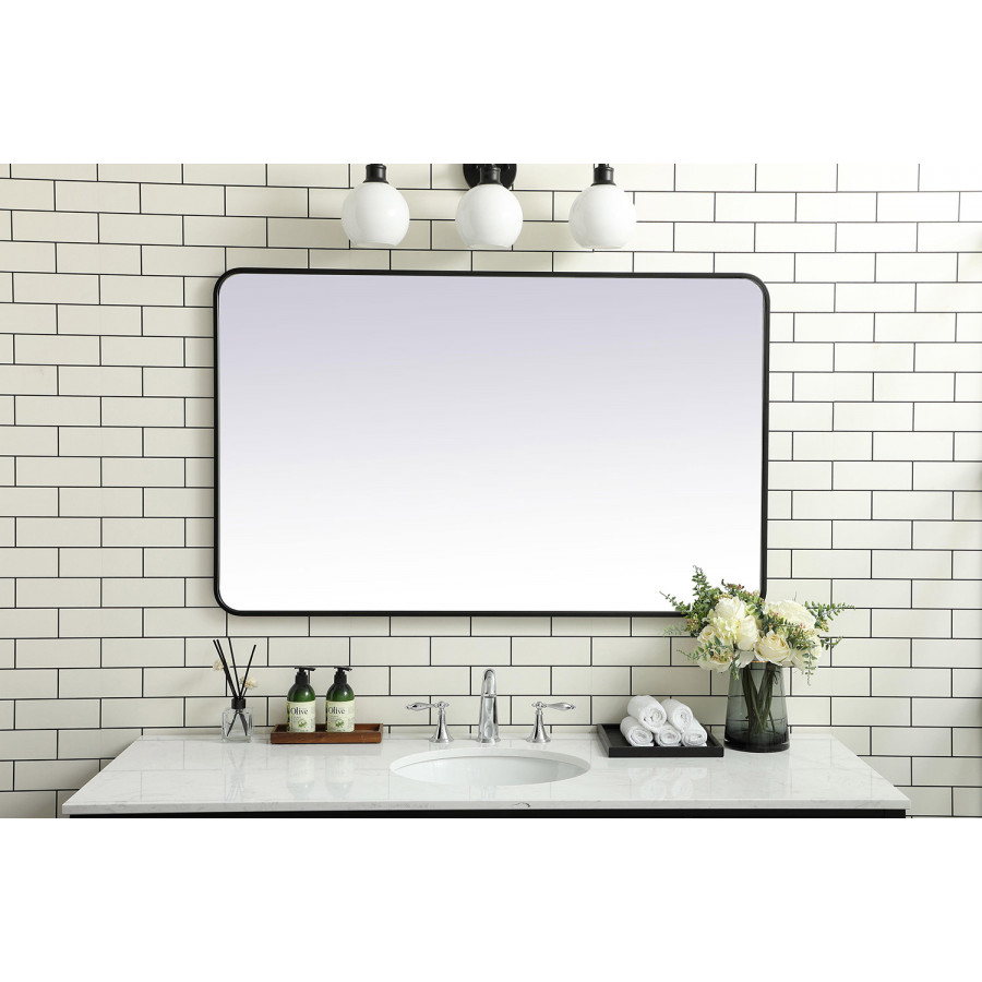 Elegant Wall Mirror - Black, L 48" (MR803048BK)