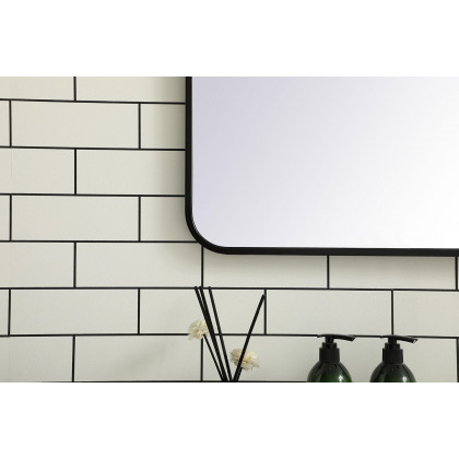Elegant Wall Mirror - Black, L 48" (MR803048BK)