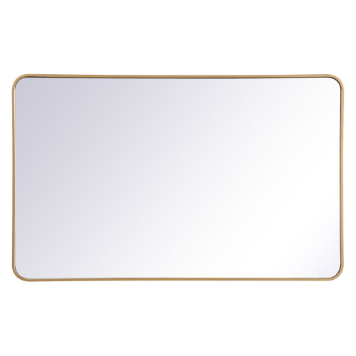 Elegant Wall Mirror - Brass, L 48" (MR803048BR)