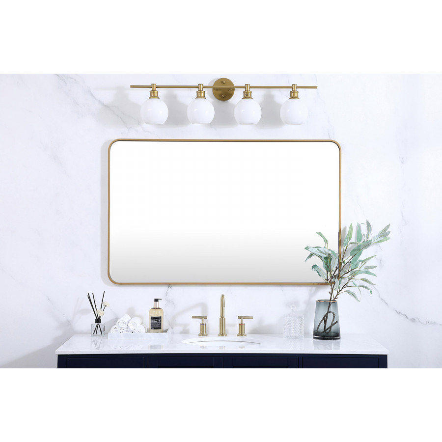 Elegant Wall Mirror - Brass, L 48" (MR803048BR)