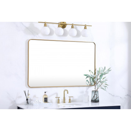 Elegant Wall Mirror - Brass, L 48" (MR803048BR)