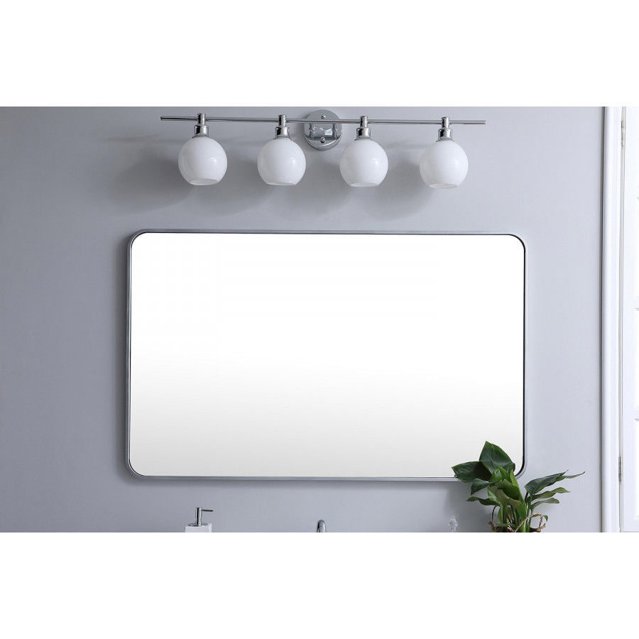 Elegant Wall Mirror - Silver, L 48" (MR803048S)