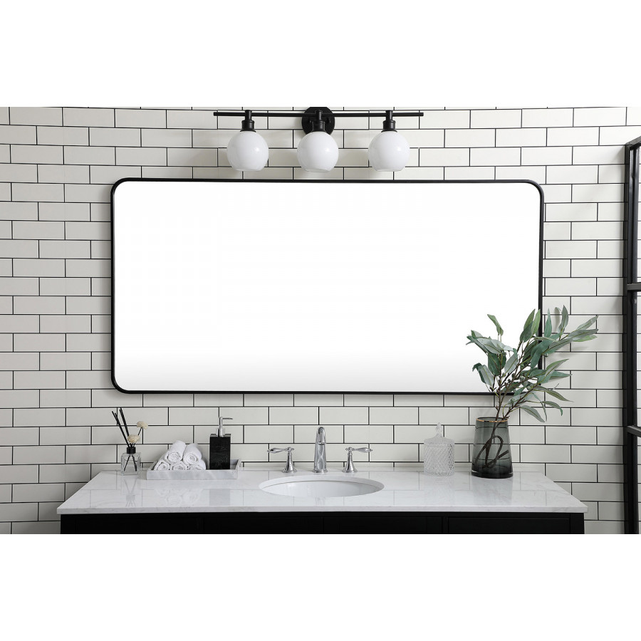 Elegant Wall Mirror - Black, L 60" (MR803060BK)