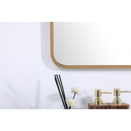 Elegant Wall Mirror - Brass, L 60" (MR803060BR)