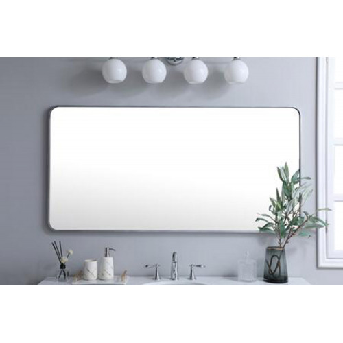 Elegant Wall Mirror - Silver, L 60" (MR803060S)