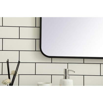 Elegant Wall Mirror - Black, L 36" (MR803636BK)