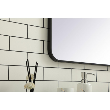 Elegant Wall Mirror - Black, L 36" (MR803636BK)