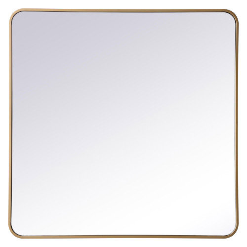 Elegant Wall Mirror - Brass, L 36" (MR803636BR)