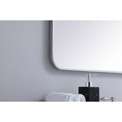 Elegant Wall Mirror - Silver, L 36" (MR803636S)