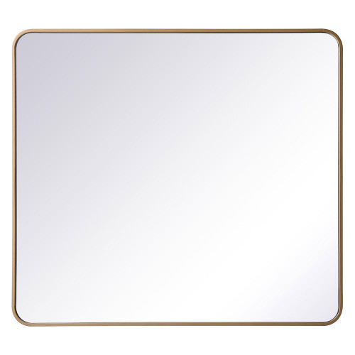 Elegant Wall Mirror - Brass, L 40" (MR803640BR)