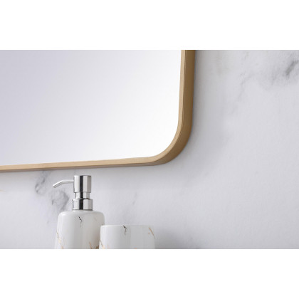 Elegant Wall Mirror - Brass, L 40" (MR803640BR)