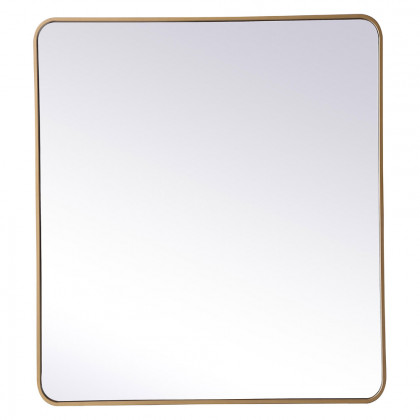 Elegant Wall Mirror - Brass, L 40" (MR803640BR)