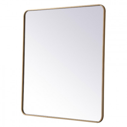 Elegant Wall Mirror - Brass, L 40" (MR803640BR)