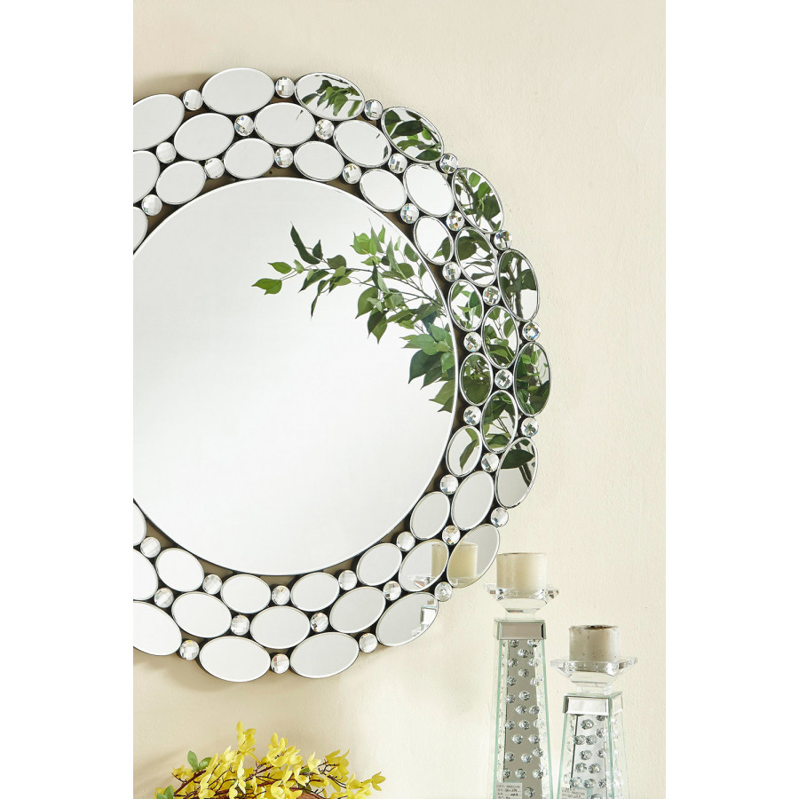 Elegant - Sparkle 35" Contemporary Round Mirror (MR9128)