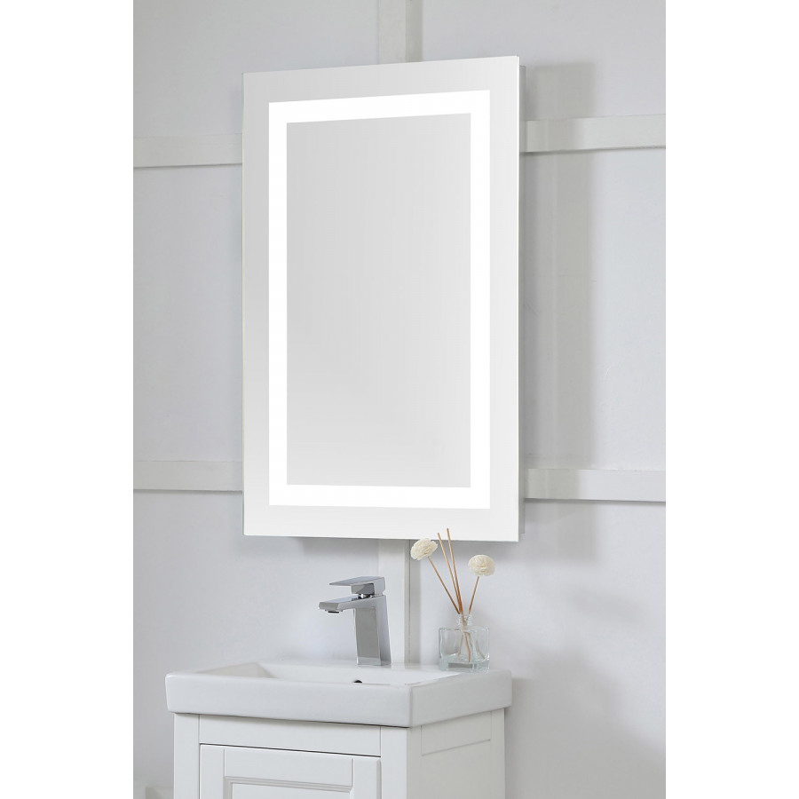 Elegant Wall Mirror - Clear/Cold White, D 20", H 30" (MRE-6001)