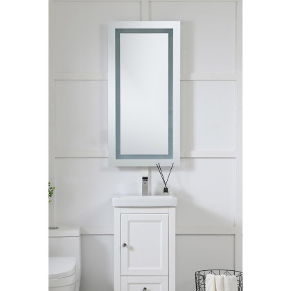 Elegant Wall Mirror - Clear/Cold White, D 20", H 40" (MRE-6002)