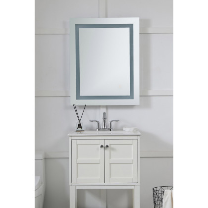 Elegant Wall Mirror - Clear/Cold White, D 24", H 30" (MRE-6003)