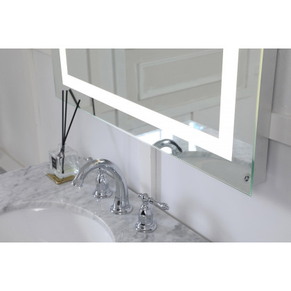 Elegant Wall Mirror - Clear/Cold White, D 24", H 30" (MRE-6003)