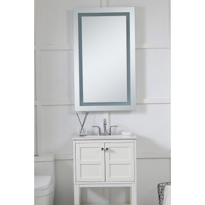 Elegant Wall Mirror - Clear/Cold White, D 24", H 40" (MRE-6004)