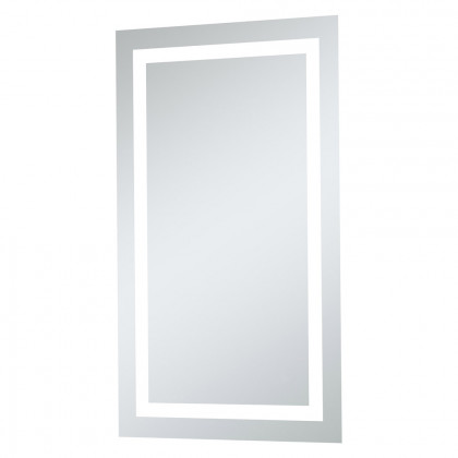 Elegant Wall Mirror - Clear/Cold White, D 24", H 40" (MRE-6004)
