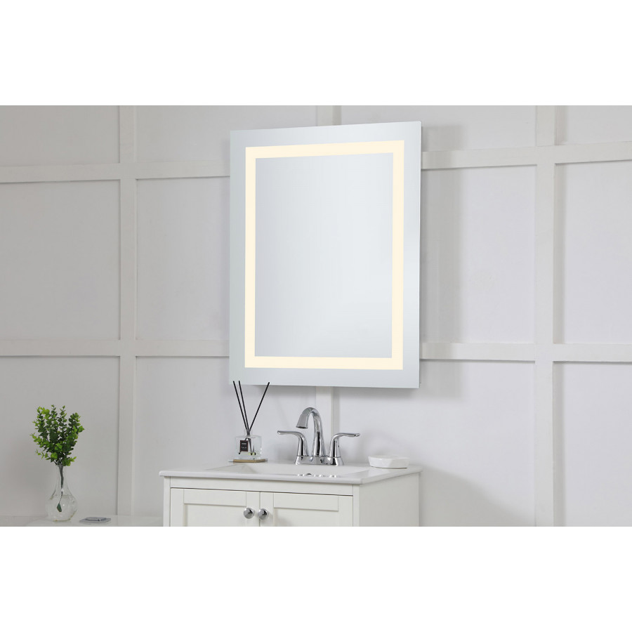 Elegant Wall Mirror - Clear/Warm White, D 24", H 30" (MRE-6013)