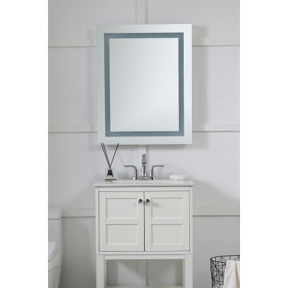 Elegant Wall Mirror - Clear/Warm White, D 24", H 30" (MRE-6013)