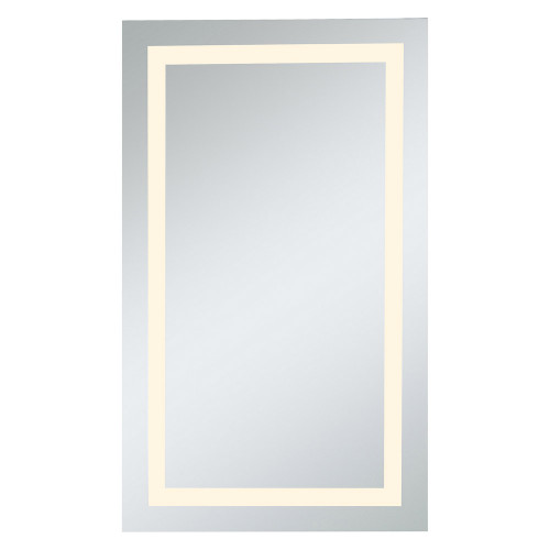 Elegant Wall Mirror - Clear/Warm White, D 24", H 40" (MRE-6014)