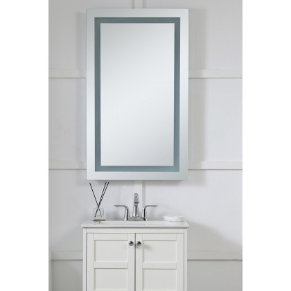 Elegant Wall Mirror - Clear/Warm White, D 24", H 40" (MRE-6014)