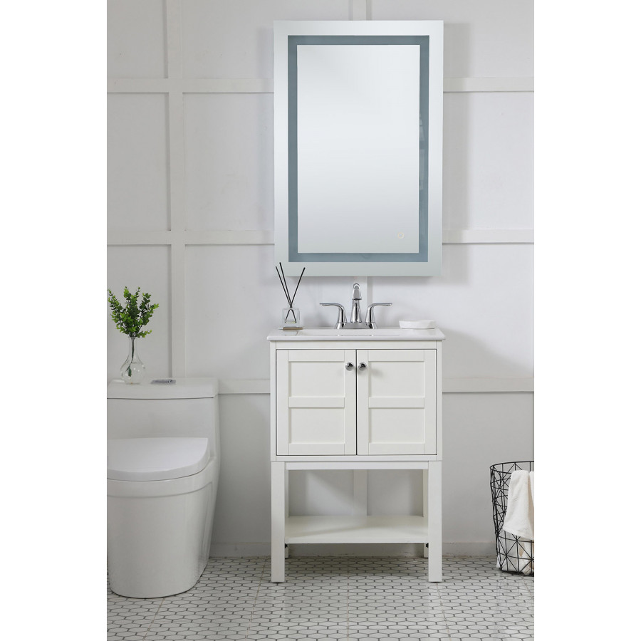 Elegant Wall Mirror - Clear, D 24", H 36" (MRE12436)